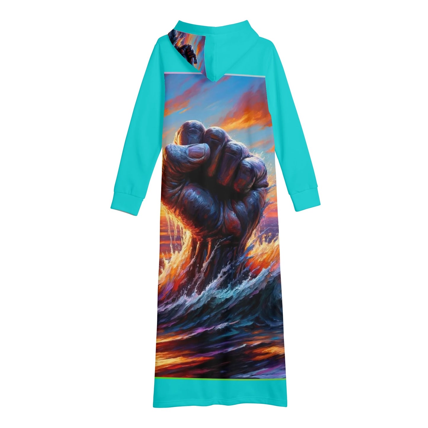 Casual Lightweight Long Hoodie Dress "Power"