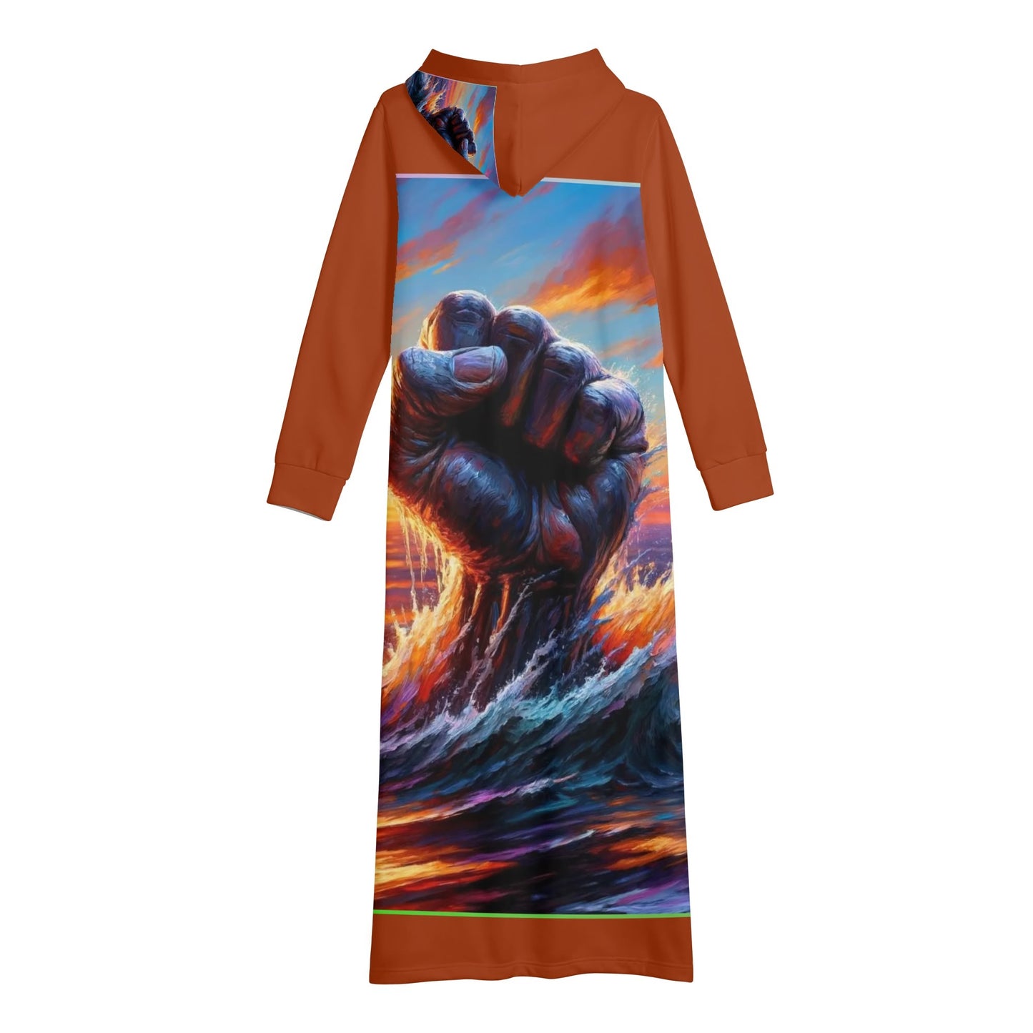 Casual Lightweight Long Hoodie Dress "Power"