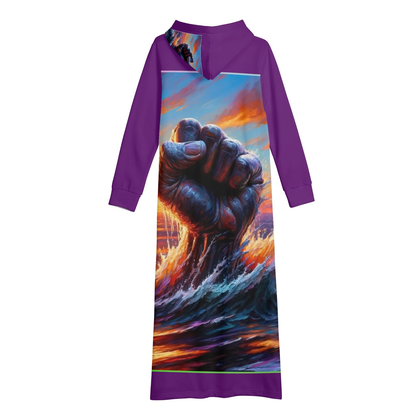 Casual Lightweight Long Hoodie Dress "Power"