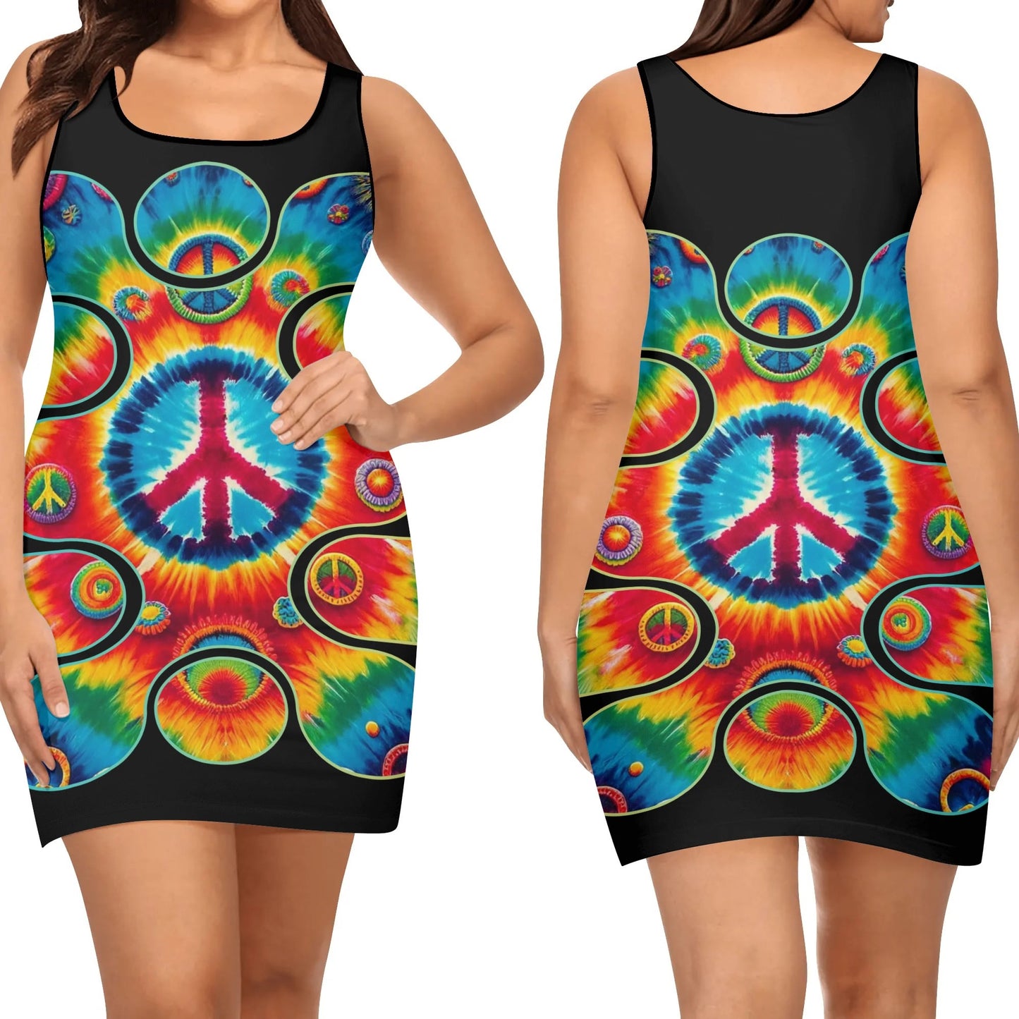 Elegant Sleeveless Vest Dress "Peace"