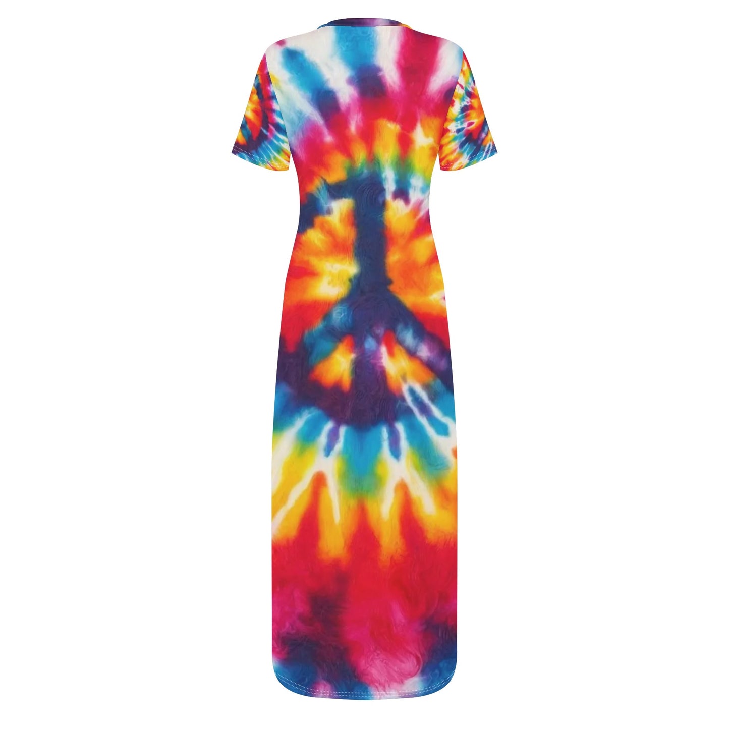 Short Sleeve 'All Over Print' Fitted Long T-Shirt Dress