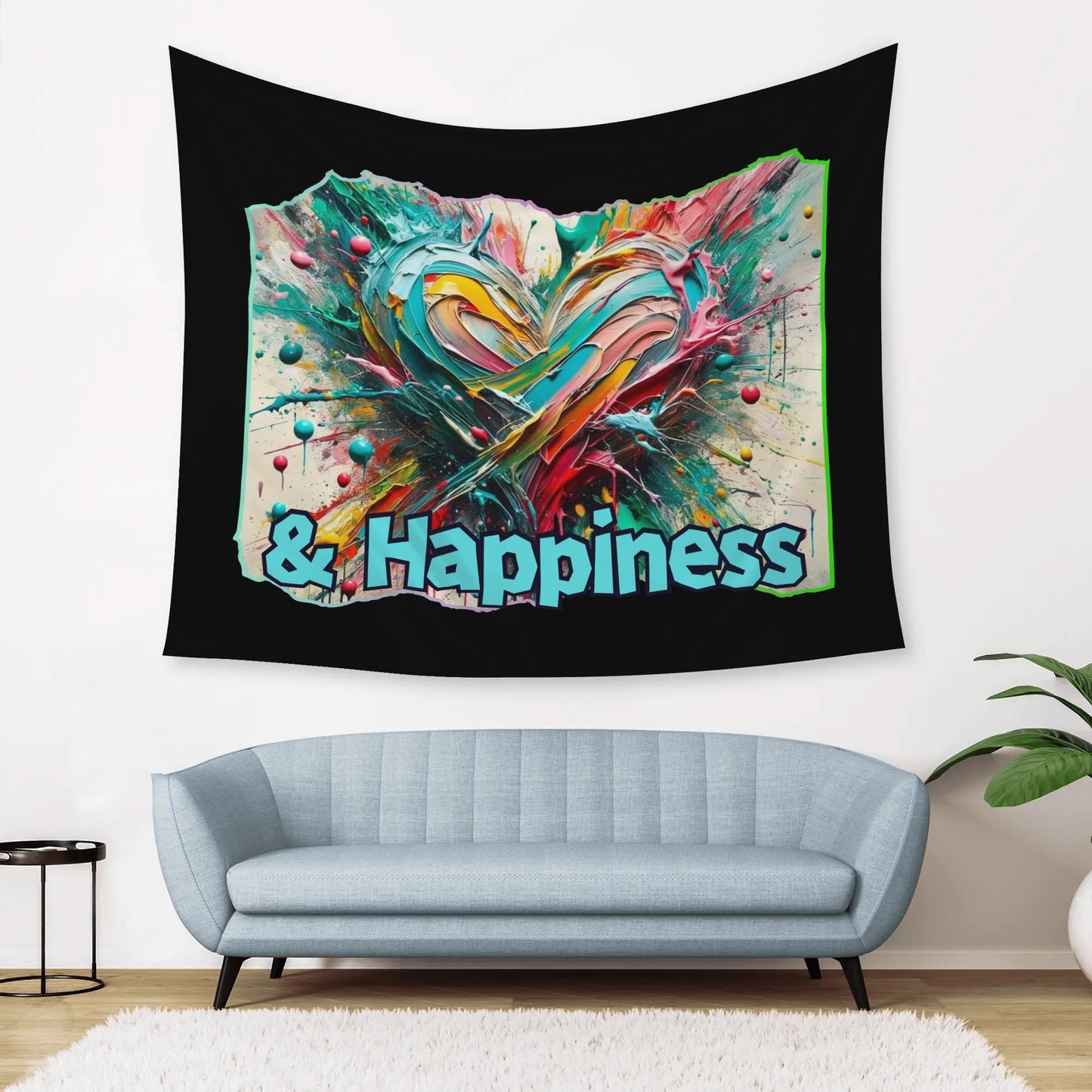 Wall Tapestry Love & Happiness