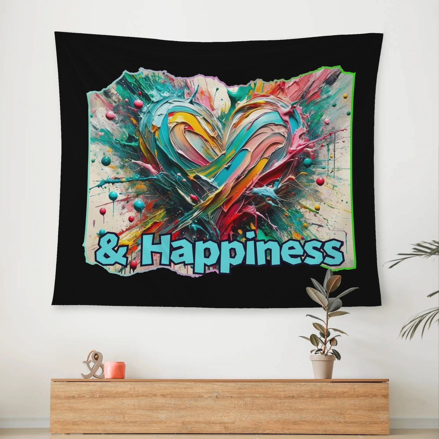 Wall Tapestry Love & Happiness