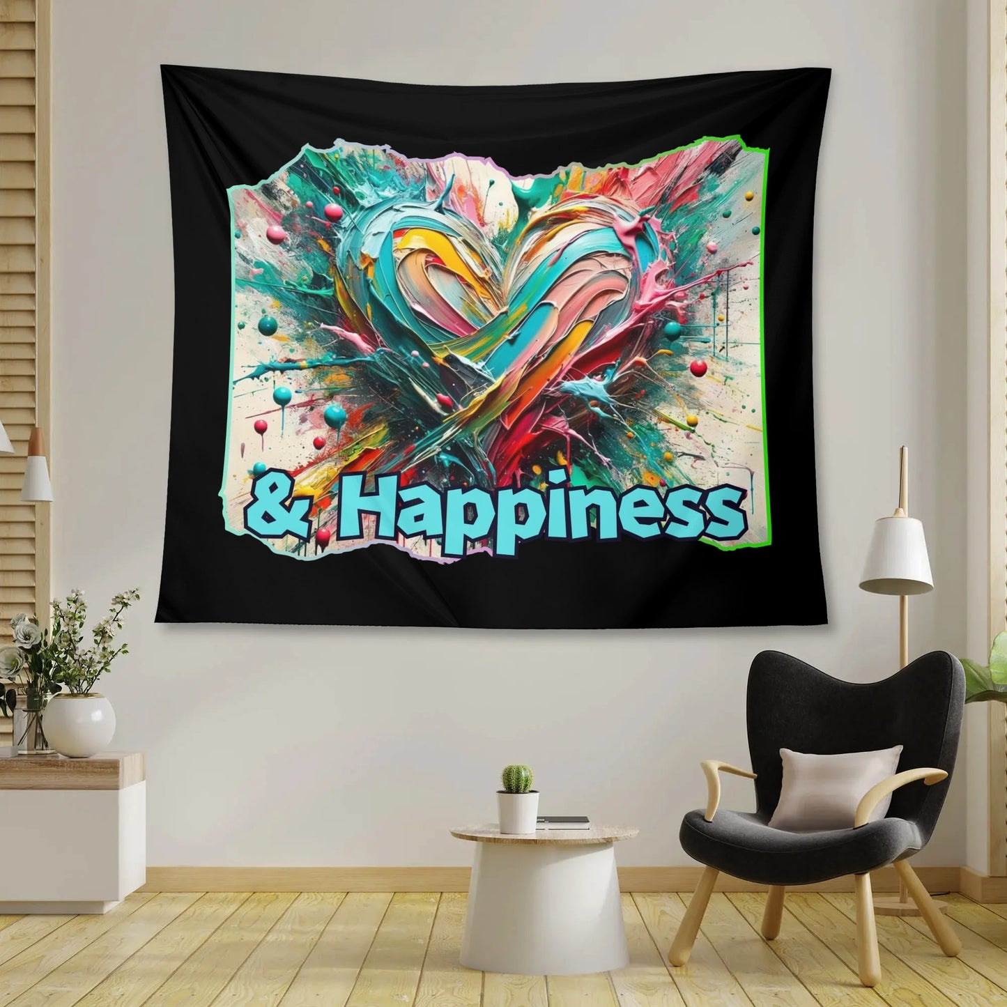 Wall Tapestry Love & Happiness