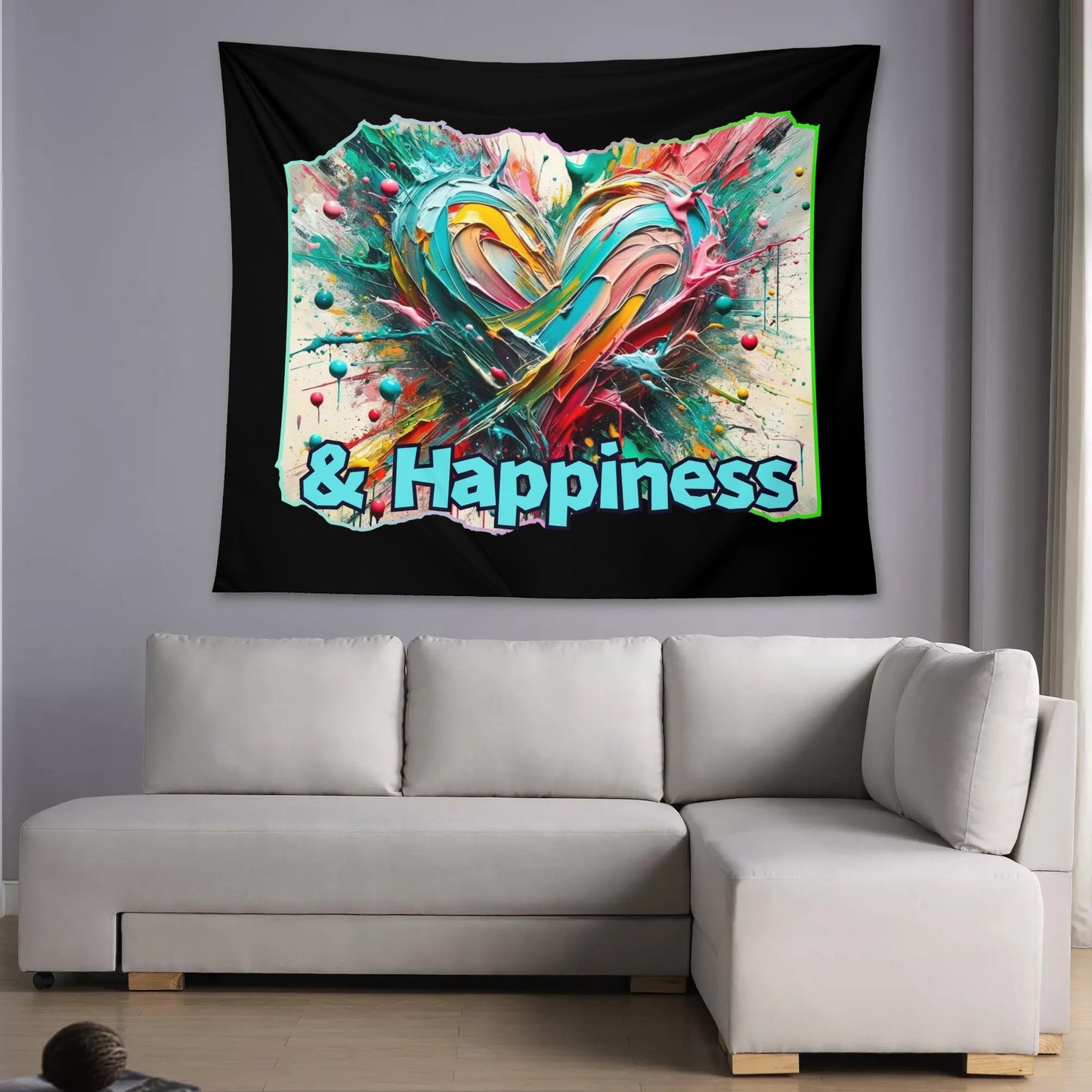 Wall Tapestry Love & Happiness