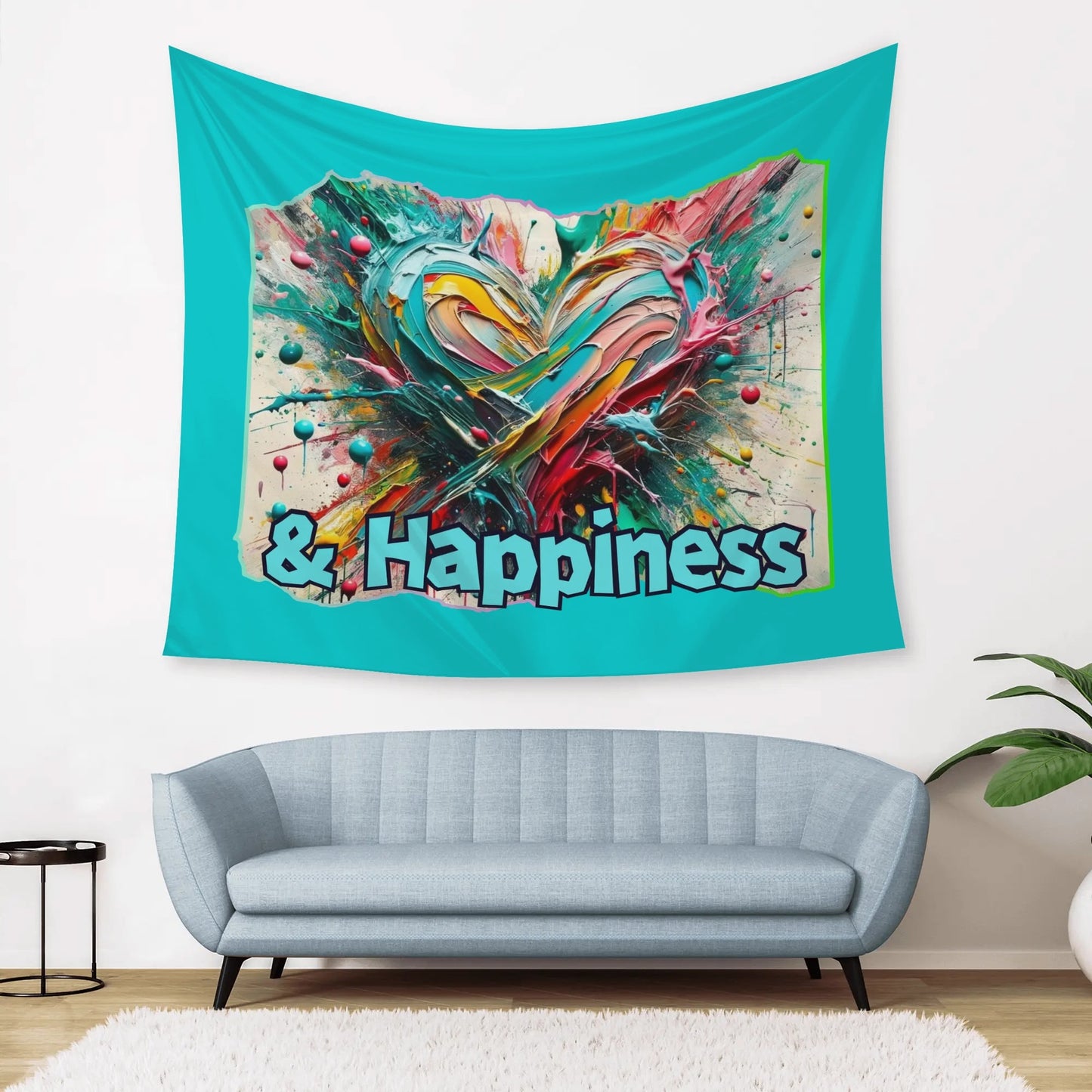 Wall Tapestry Love & Happiness