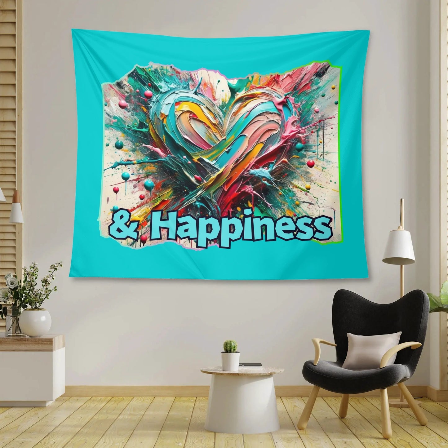 Wall Tapestry Love & Happiness