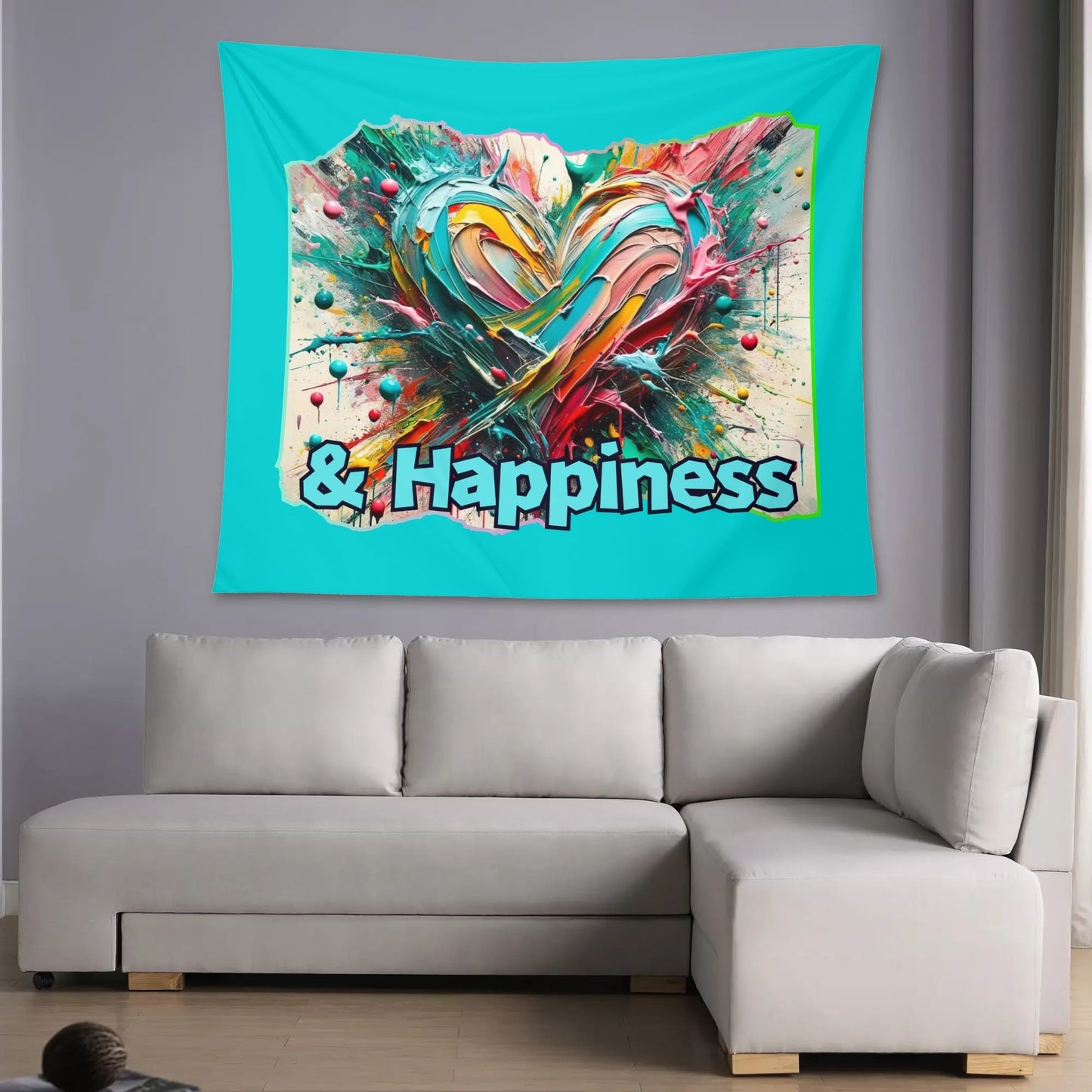 Wall Tapestry Love & Happiness