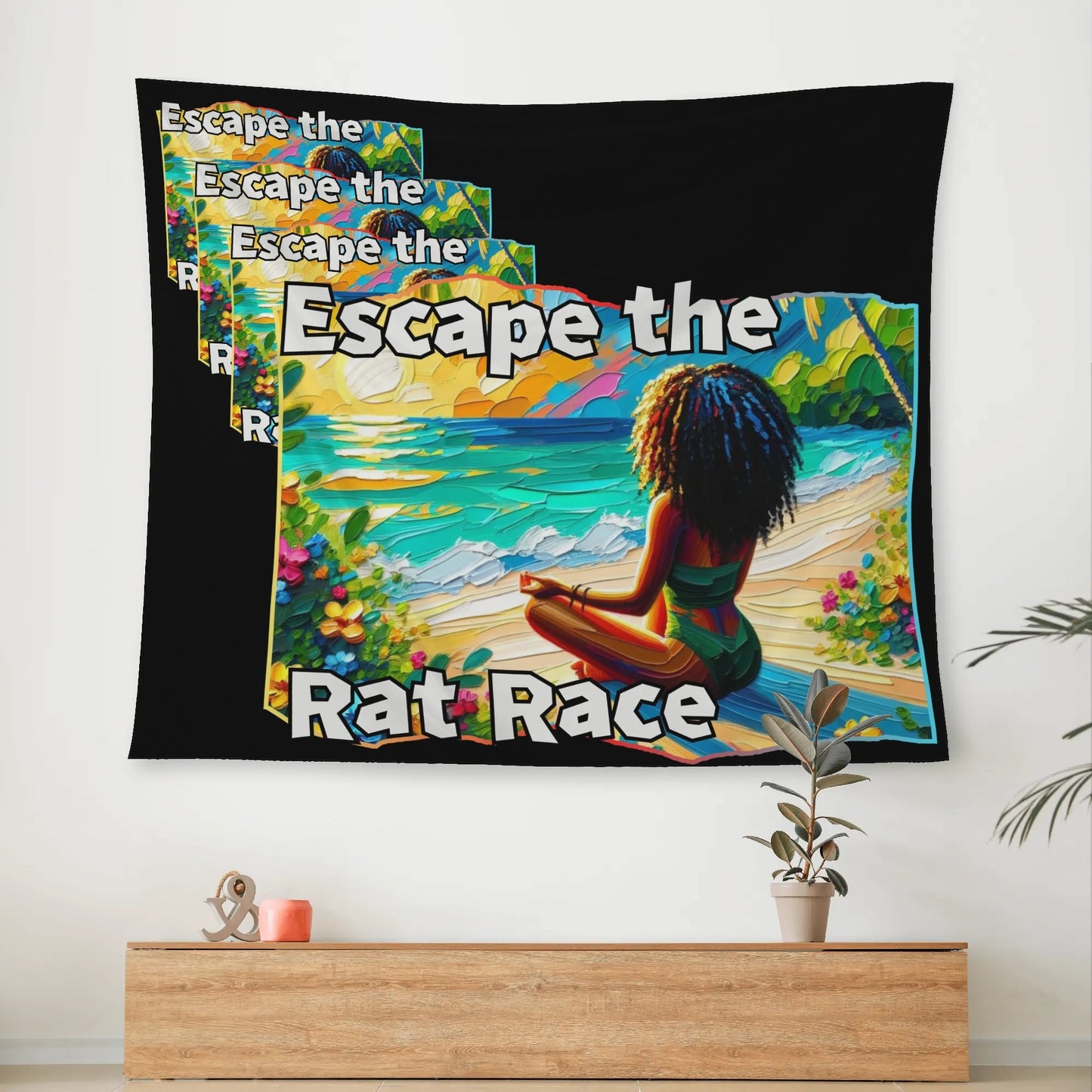 Wall Tapestry "Escape the Rat Race"