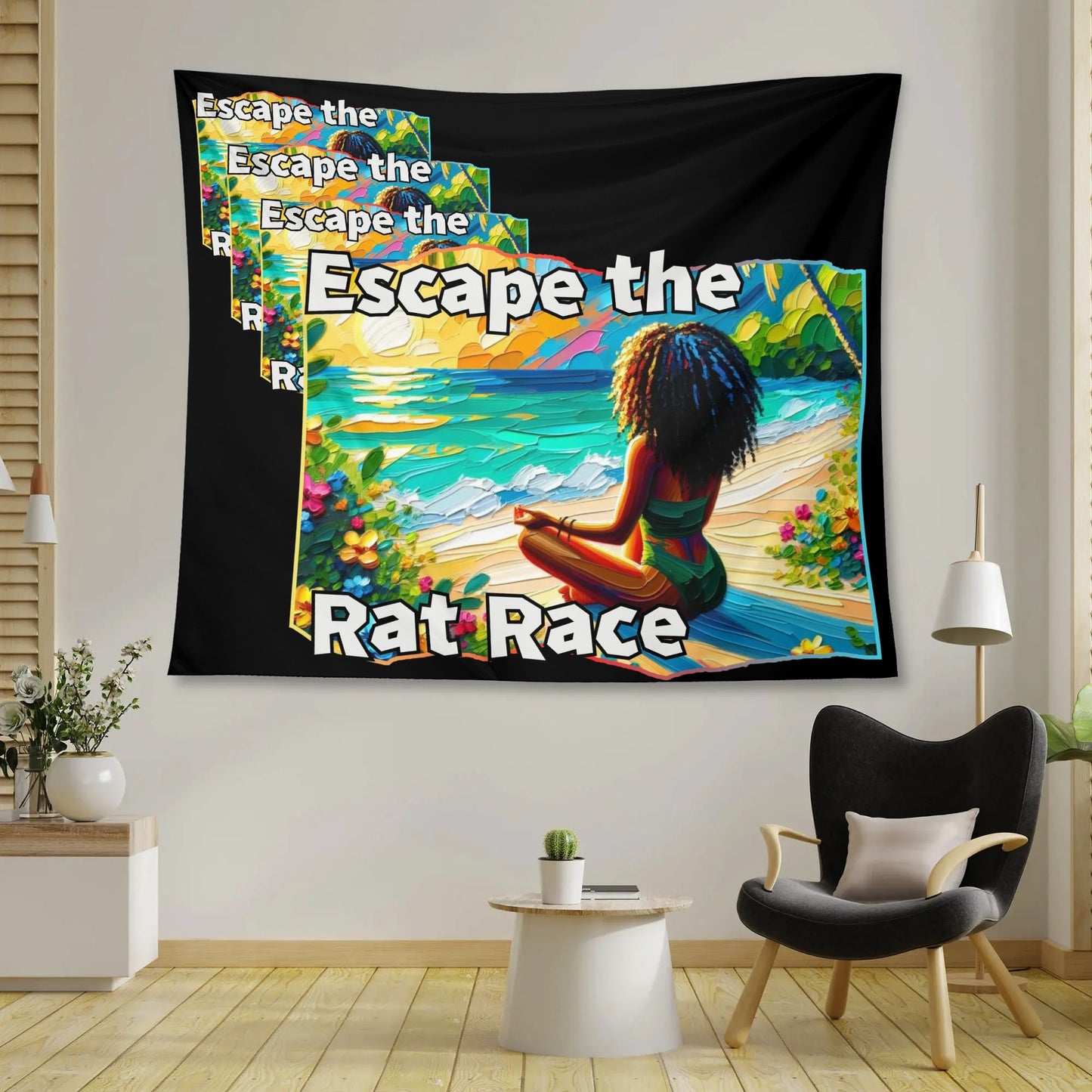 Wall Tapestry "Escape the Rat Race"