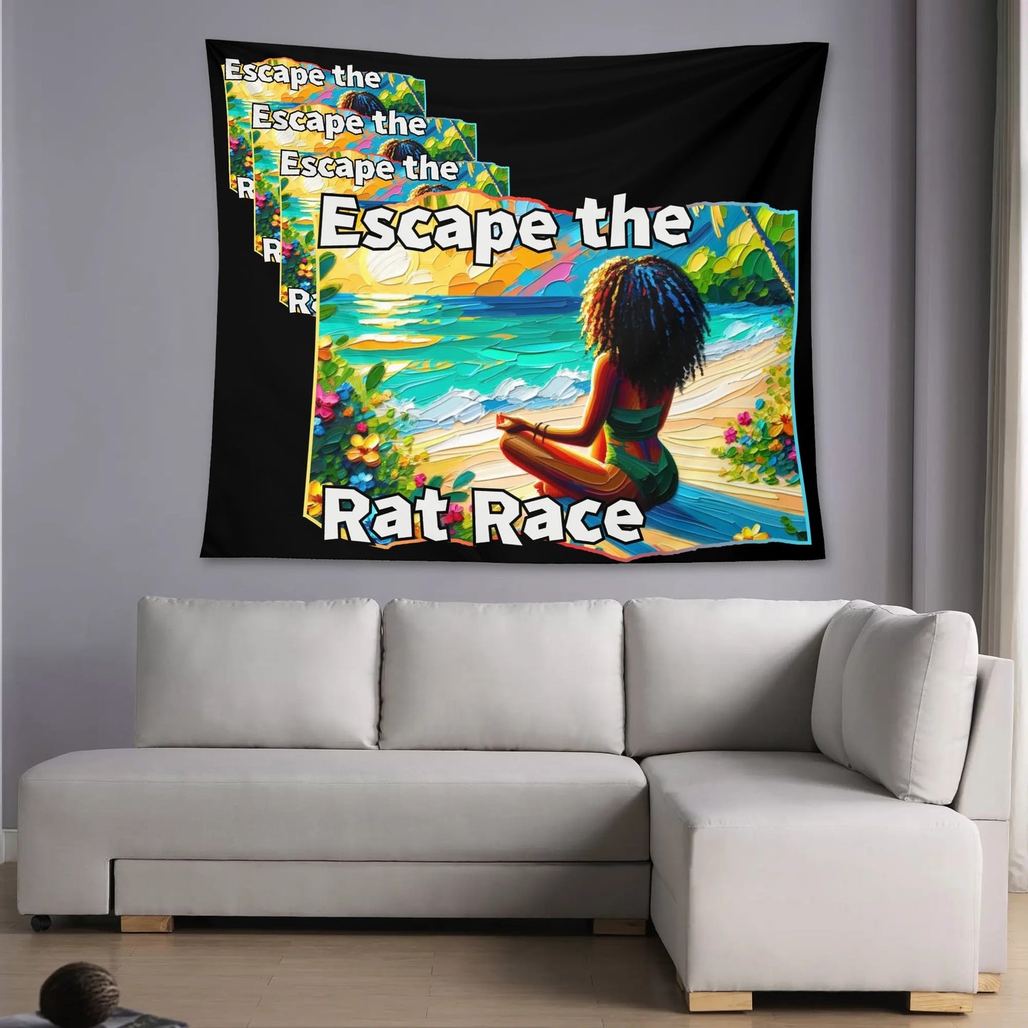 Wall Tapestry "Escape the Rat Race"