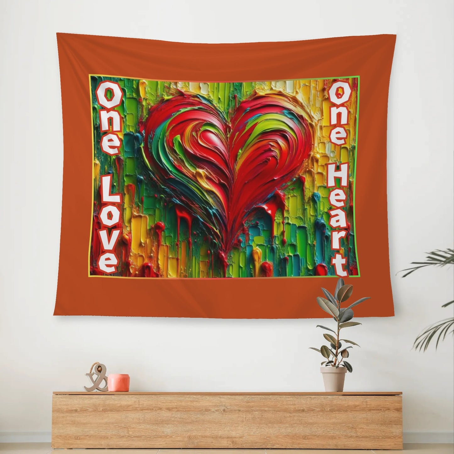 Wall Tapestry "One Love One Heart"