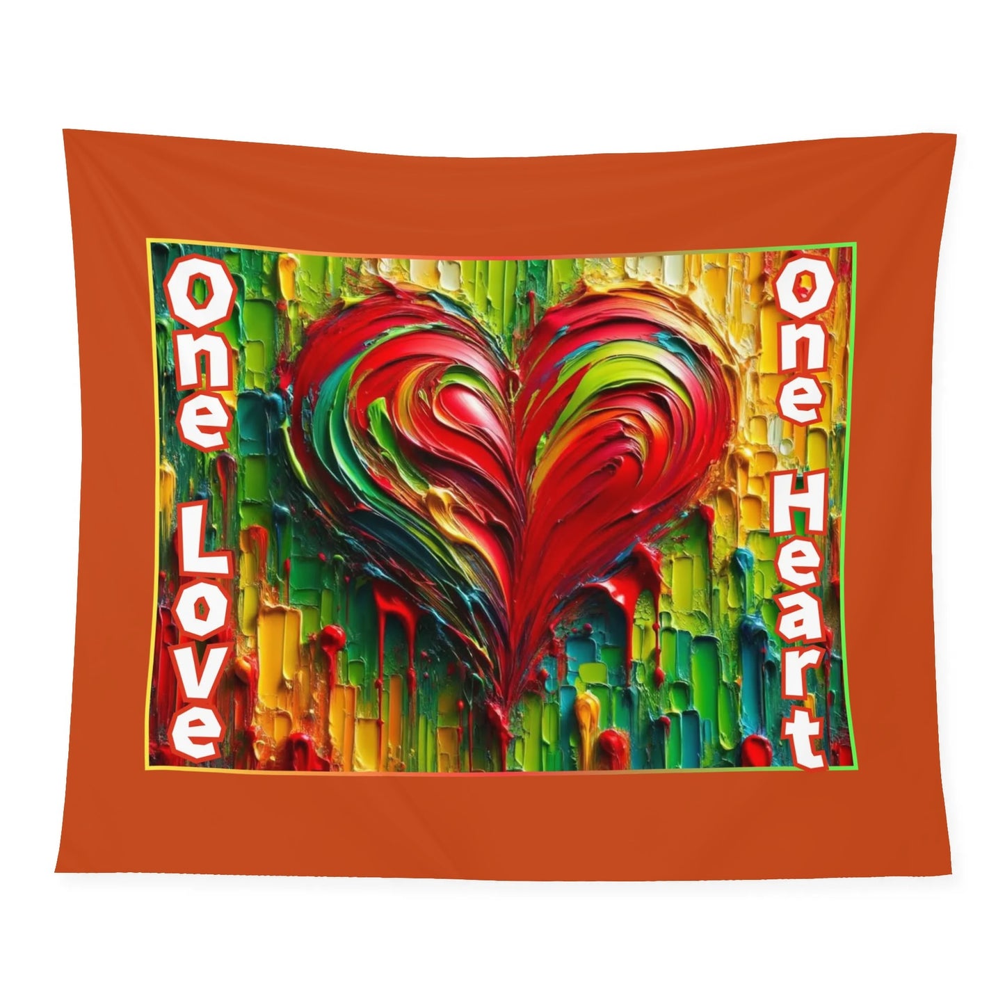 Wall Tapestry "One Love One Heart"