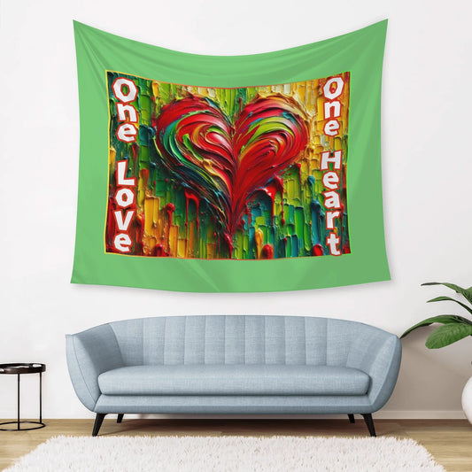 Wall Tapestry "One Love One Heart"