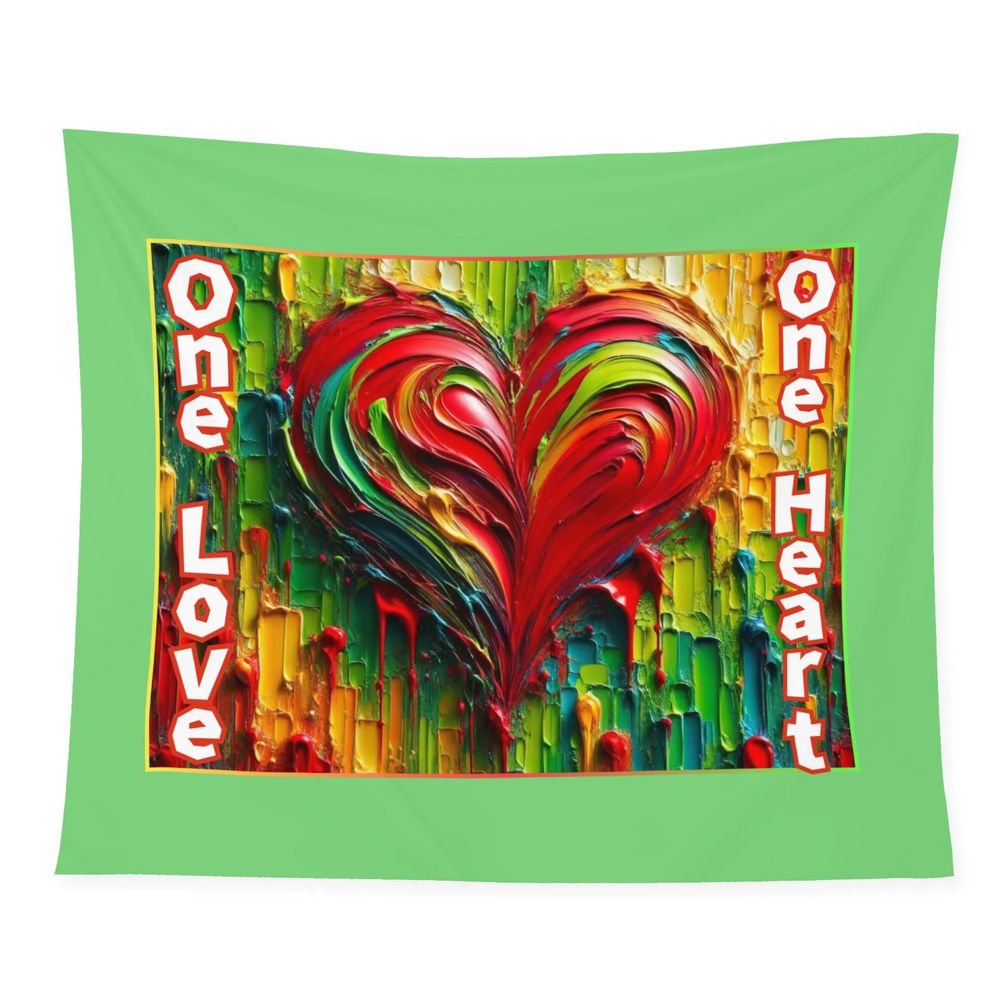 Wall Tapestry "One Love One Heart"