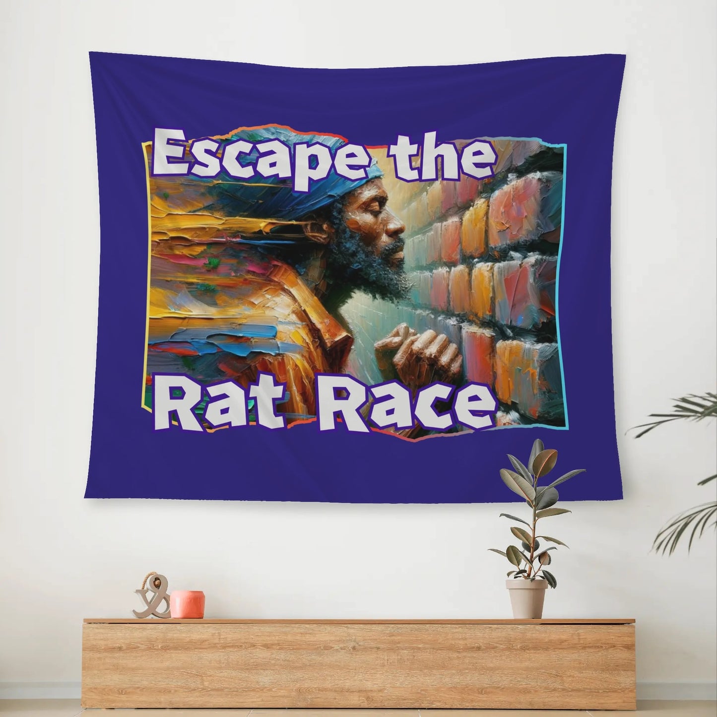 Wall Tapestry "Escape the Rat Race"