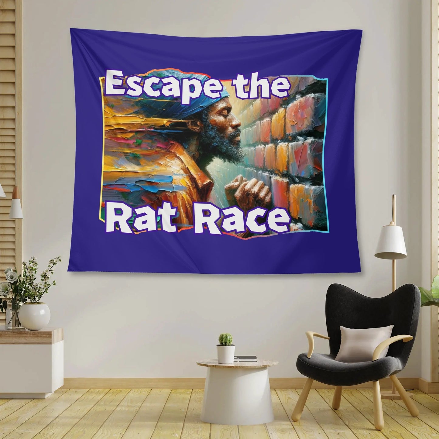 Wall Tapestry "Escape the Rat Race"