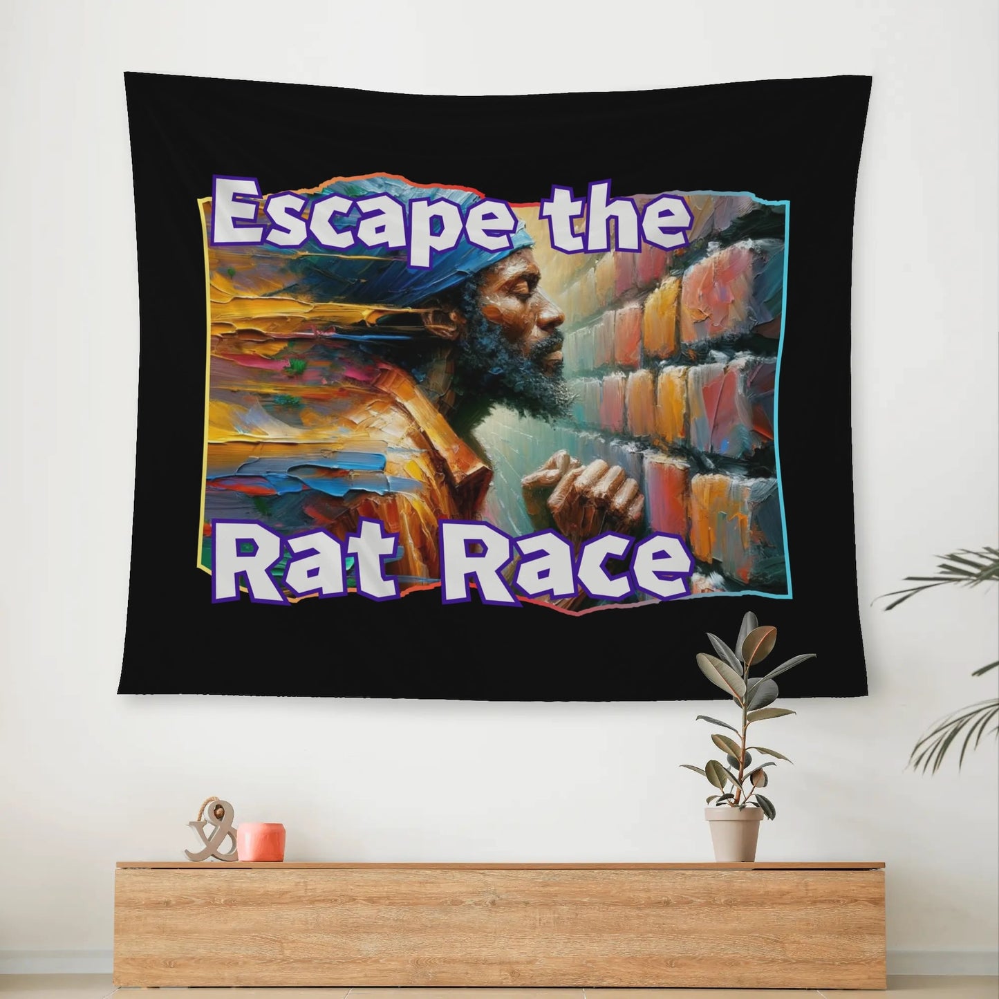 Wall Tapestry "Escape the Rat Race"