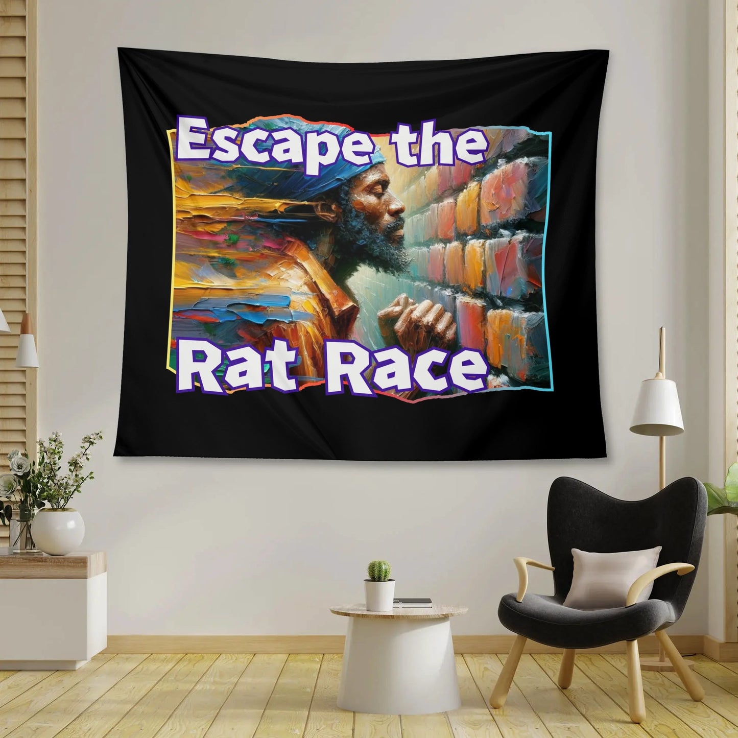 Wall Tapestry "Escape the Rat Race"