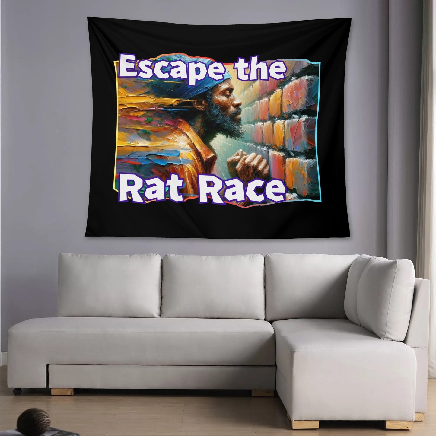 Wall Tapestry "Escape the Rat Race"