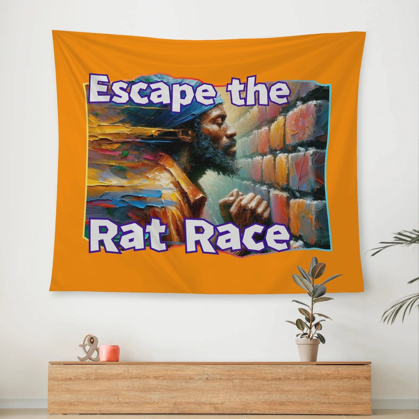 Wall Tapestry "Escape the Rat Race"