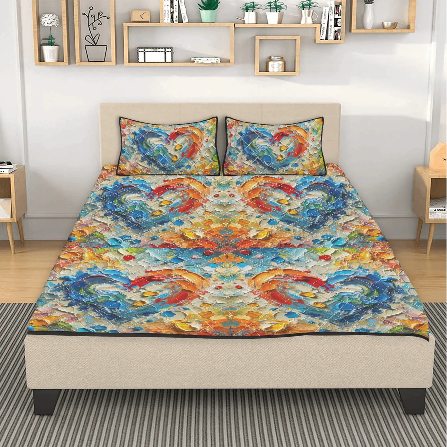 Quilt Bedding Set "Love"