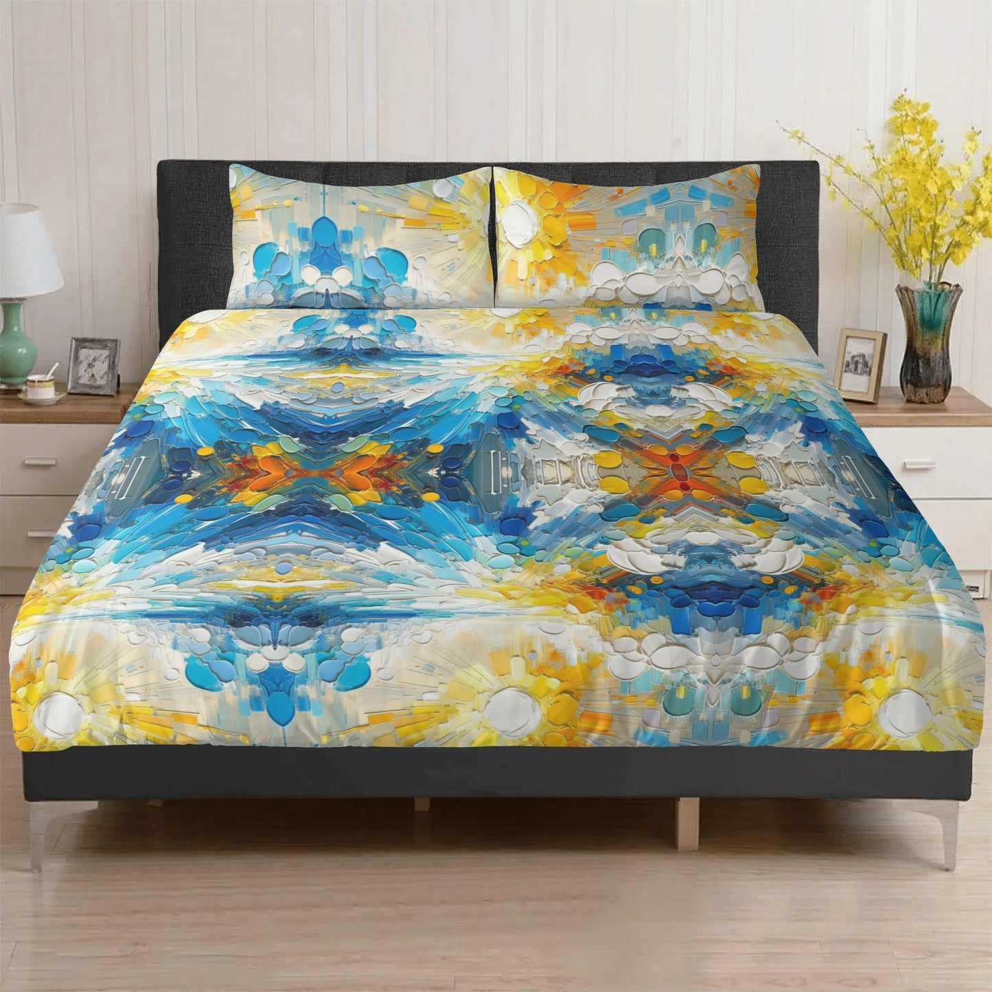 3 Pcs Bedding Set - 1 Duvet Cover & 2 Pillow Cases