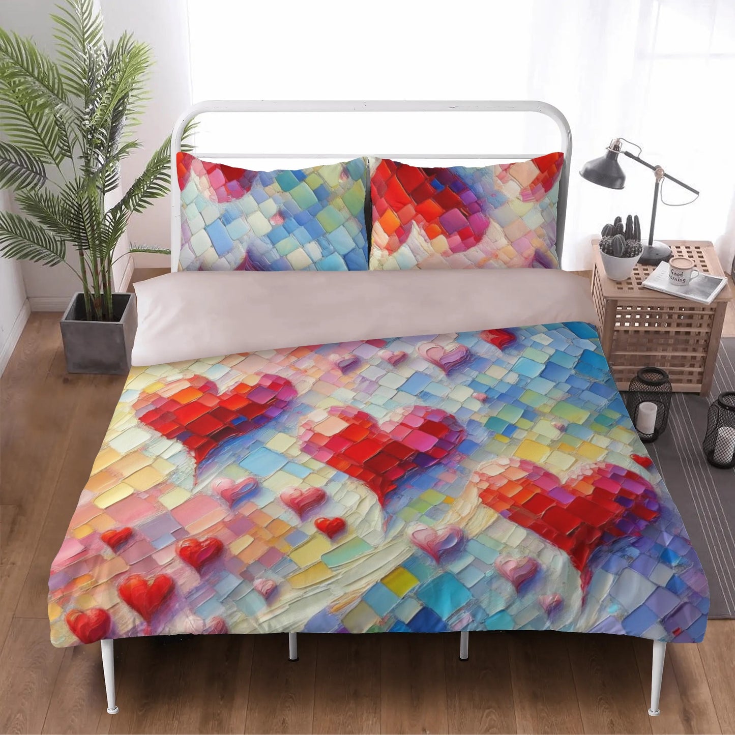 3 Pcs Bedding Set - 1 Duvet Cover & 2 Pillow Cases