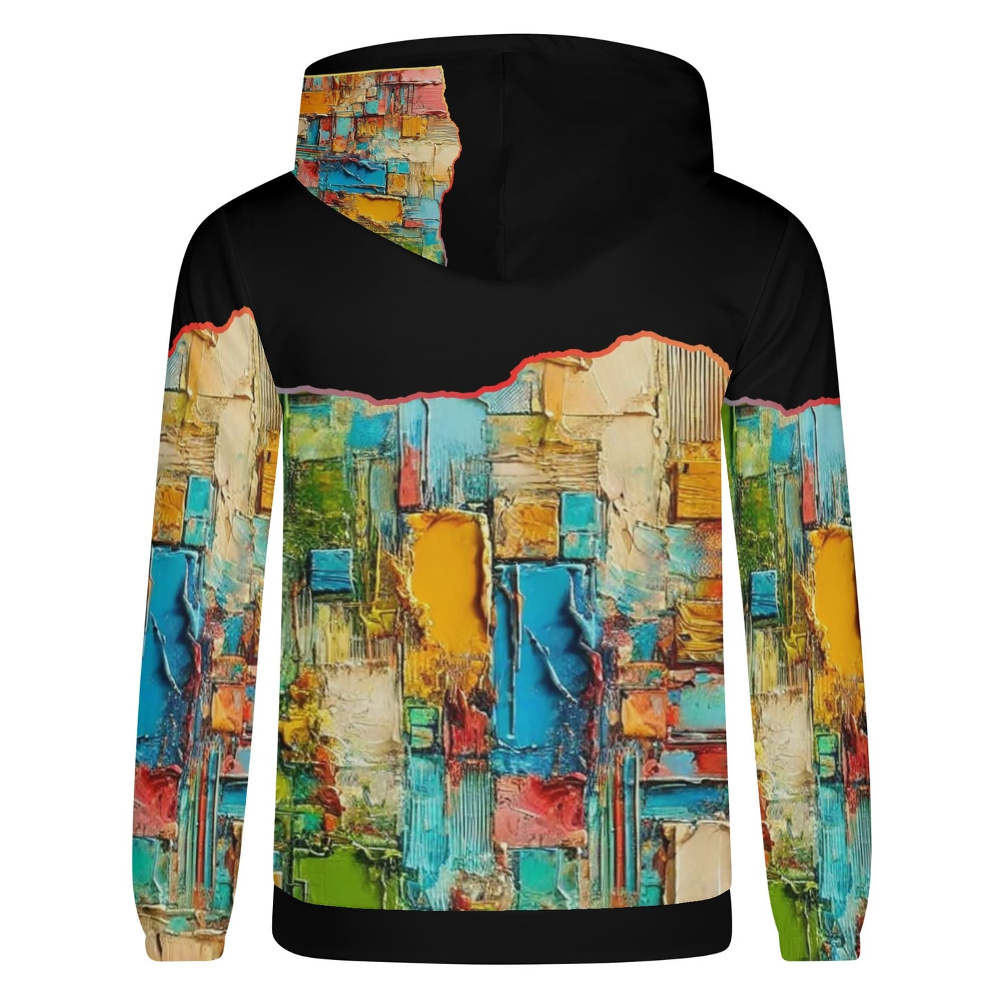 Mens Lightweight All Over Print Zip Hoodie "Abstract Print"