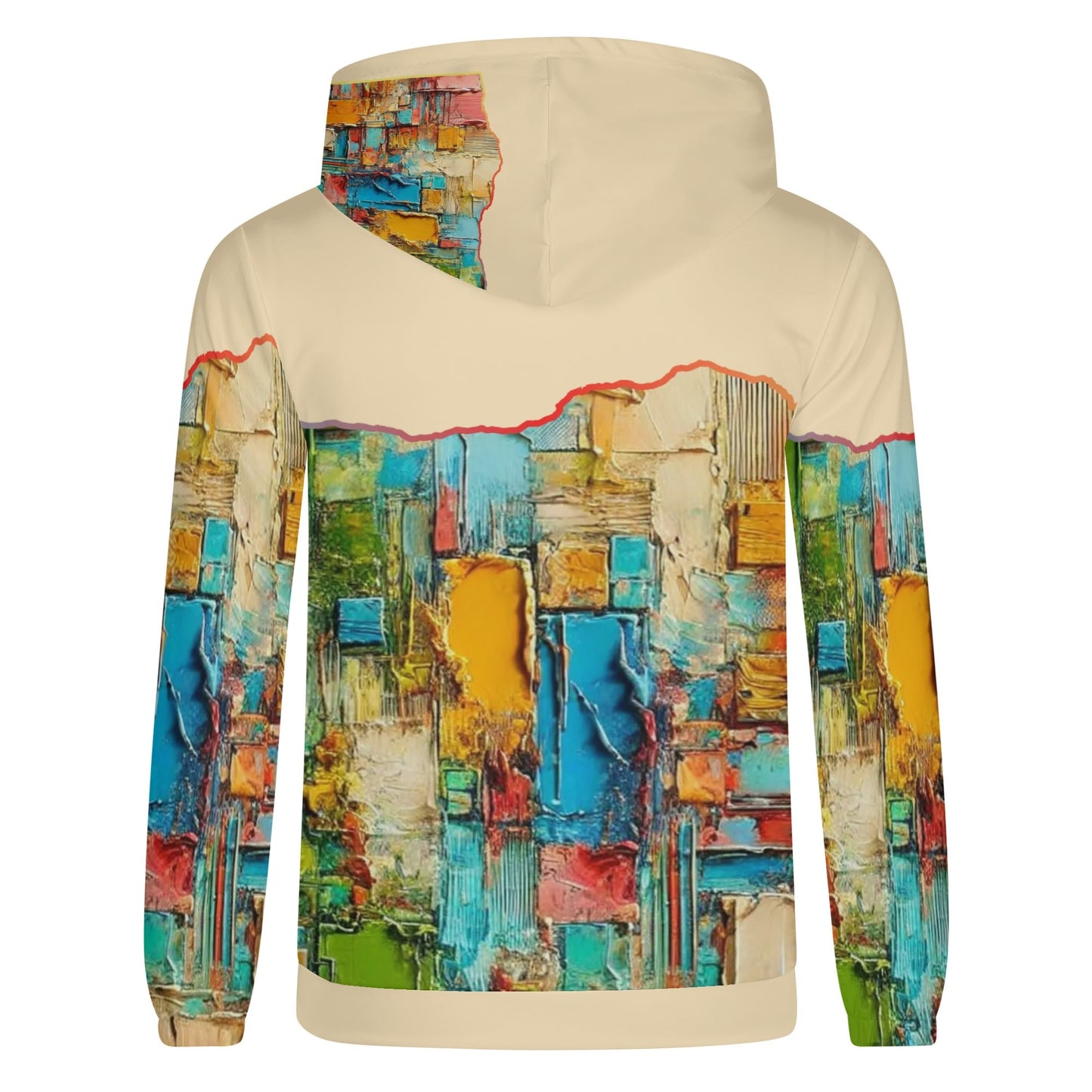 Mens Lightweight All Over Print Zip Hoodie "Abstract Print"