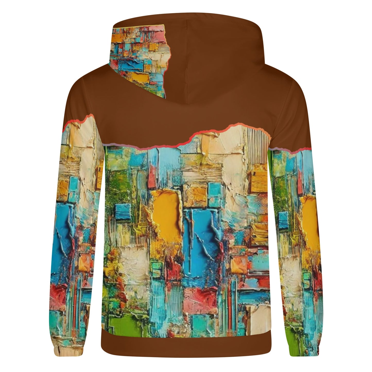 Mens Lightweight All Over Print Zip Hoodie "Abstract Print"