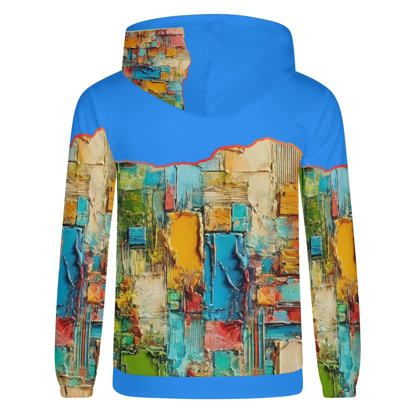 Mens Lightweight All Over Print Zip Hoodie "Abstract Print"