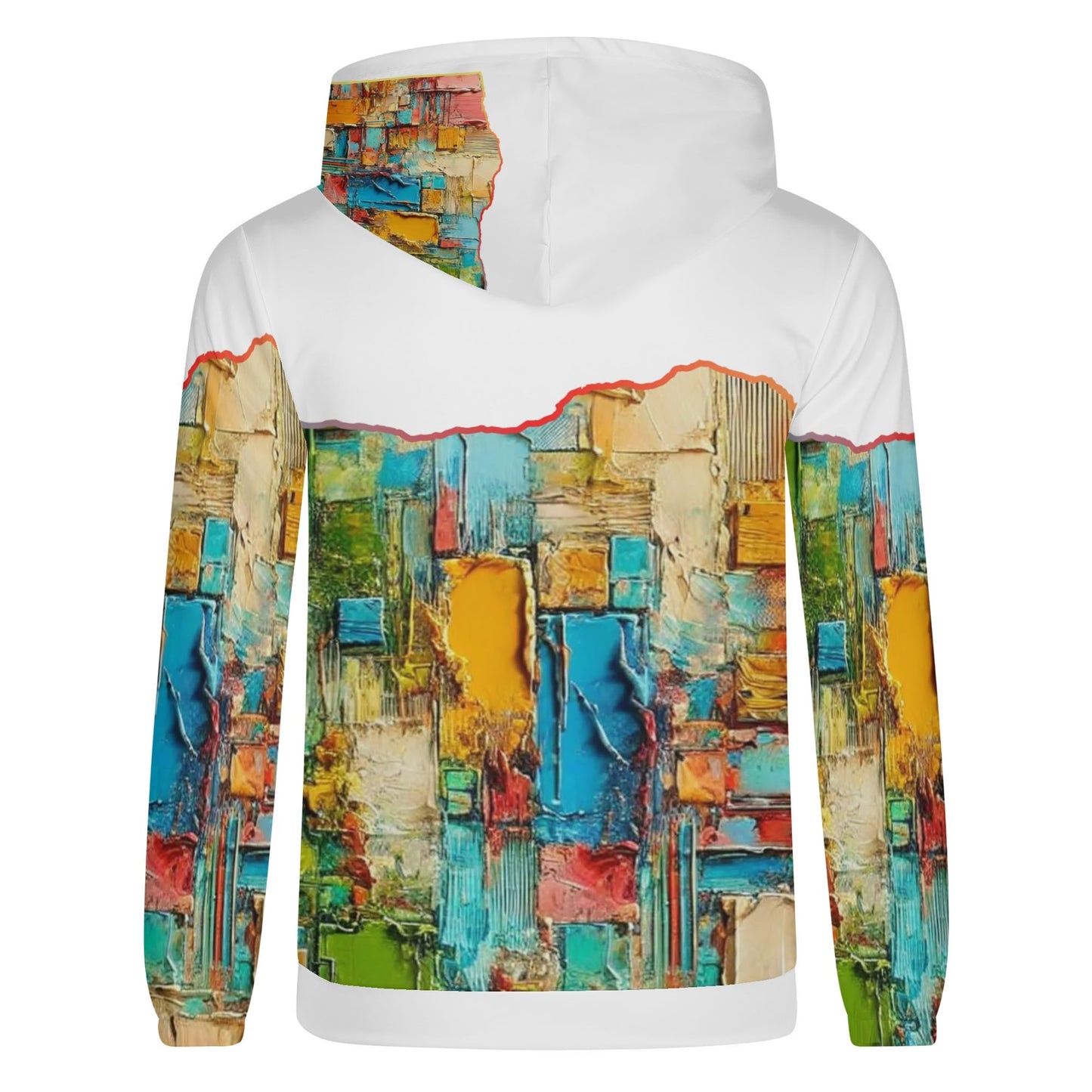 Mens Lightweight All Over Print Zip Hoodie "Abstract Print"