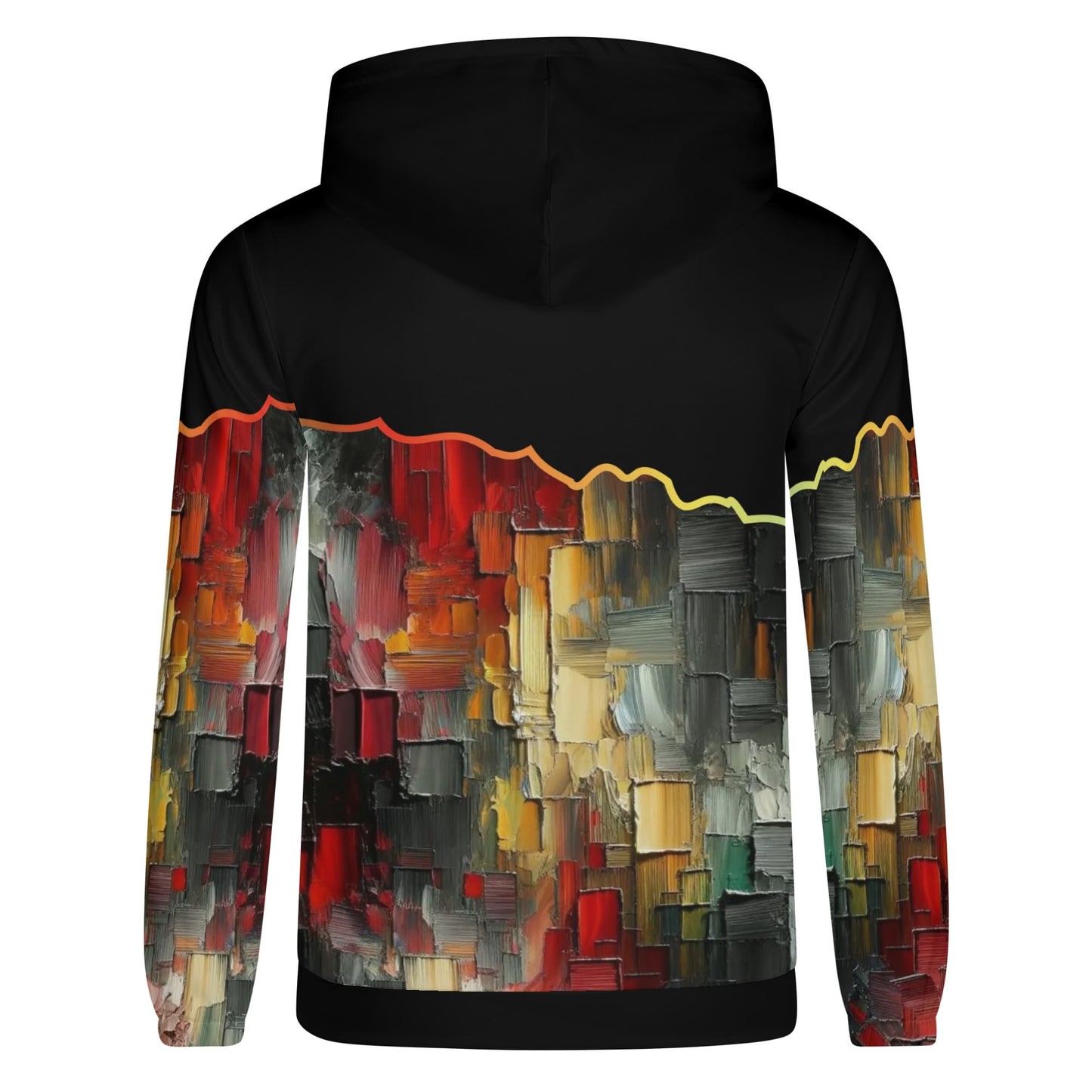 Mens Lightweight All Over Print Zip Hoodie "Abstract Print"