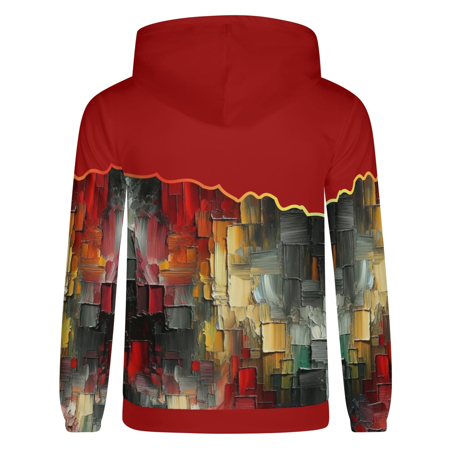 Mens Lightweight All Over Print Zip Hoodie "Abstract Print"