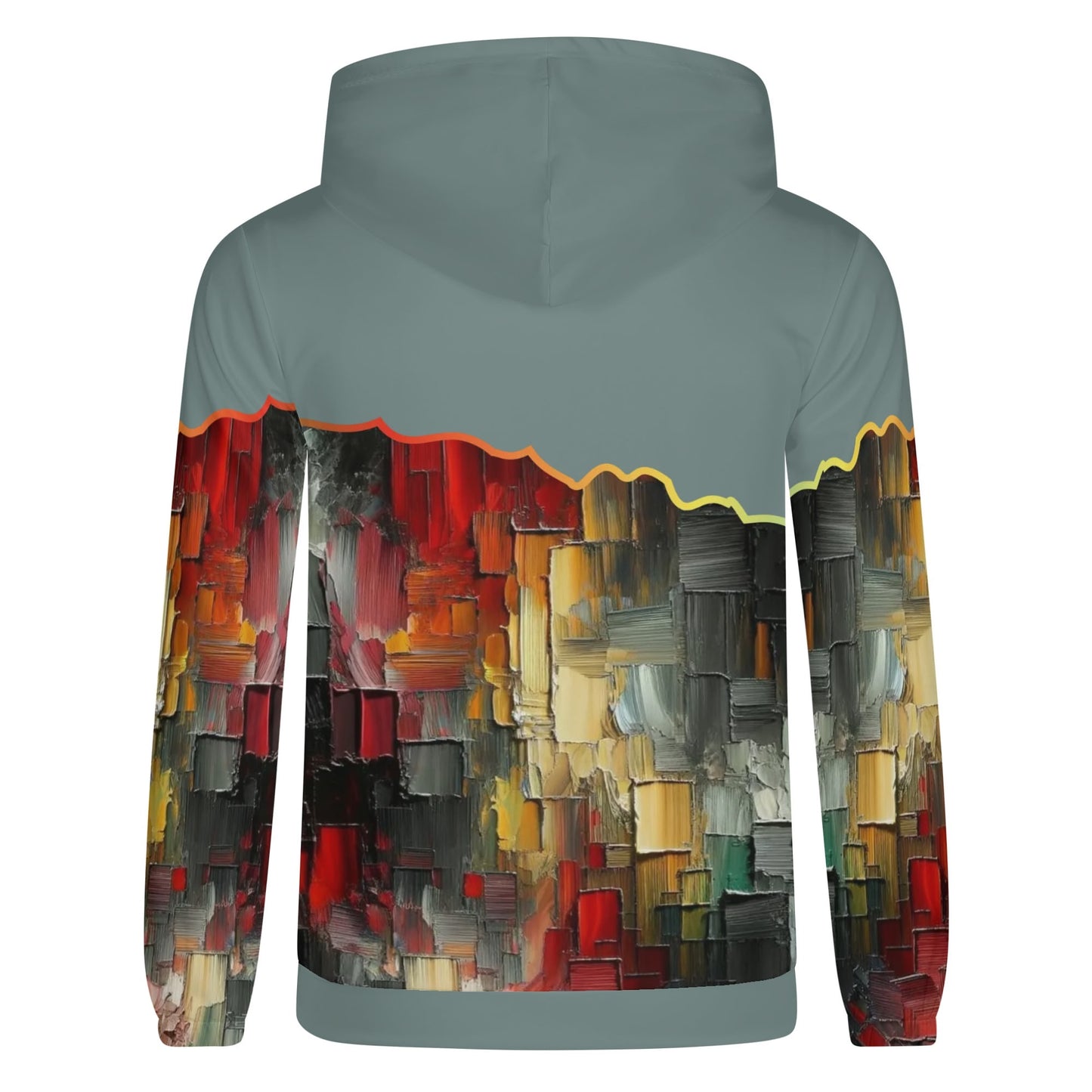 Mens Lightweight All Over Print Zip Hoodie "Abstract Print"