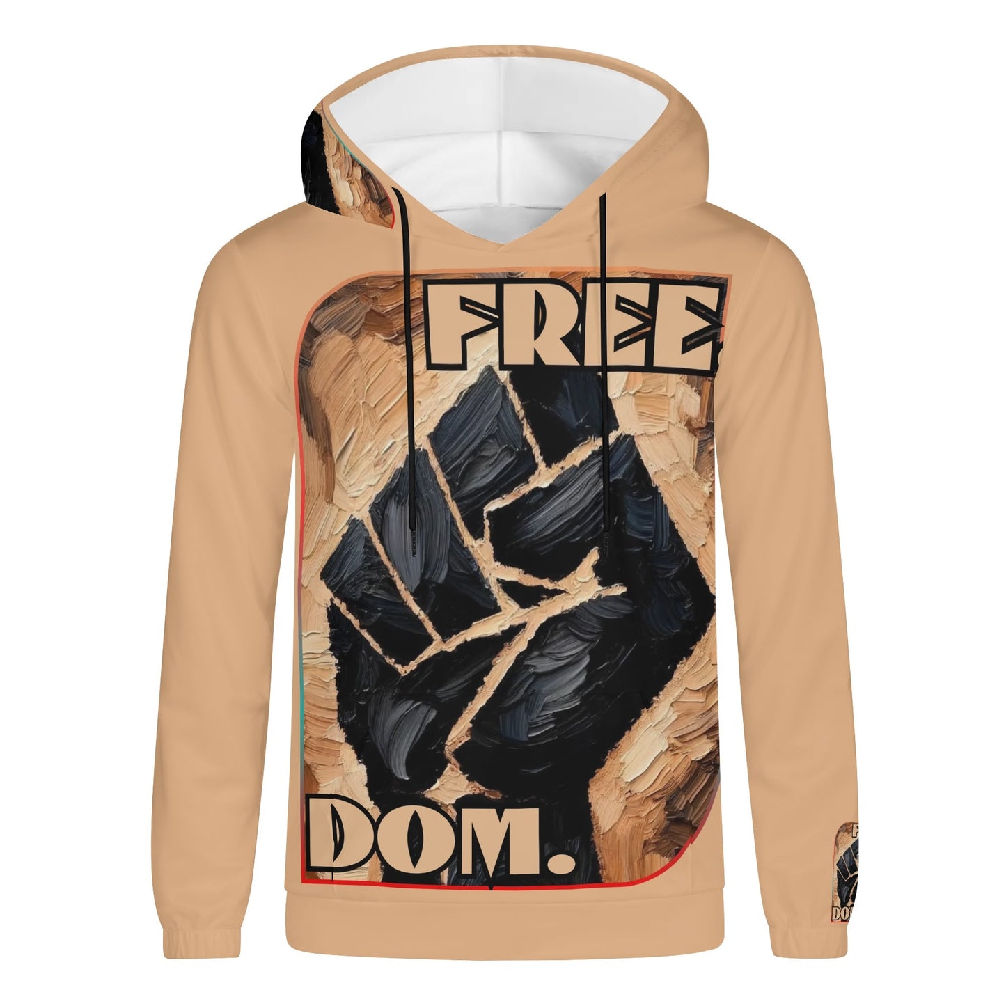 Mens Lightweight All Over Print Hoodie "Free.Dom"