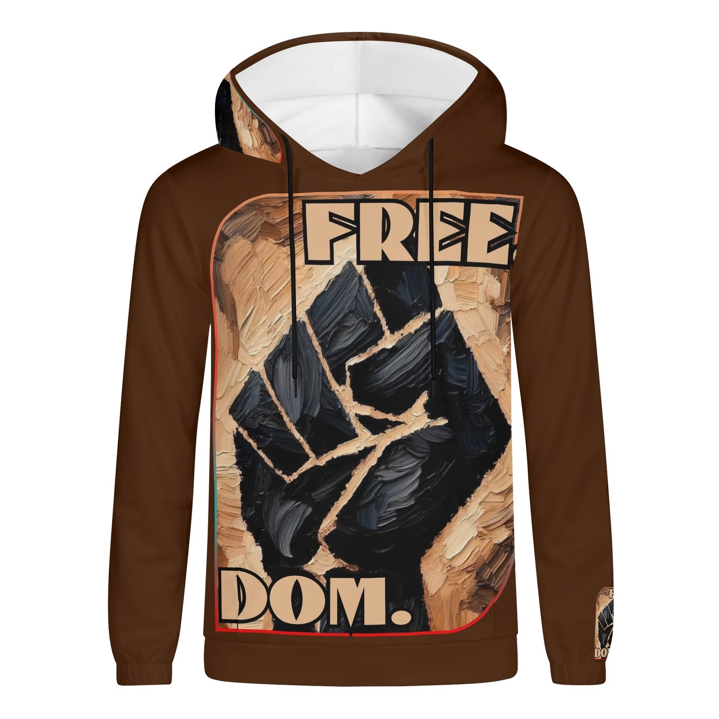 Mens Lightweight All Over Print Hoodie "Free.Dom"