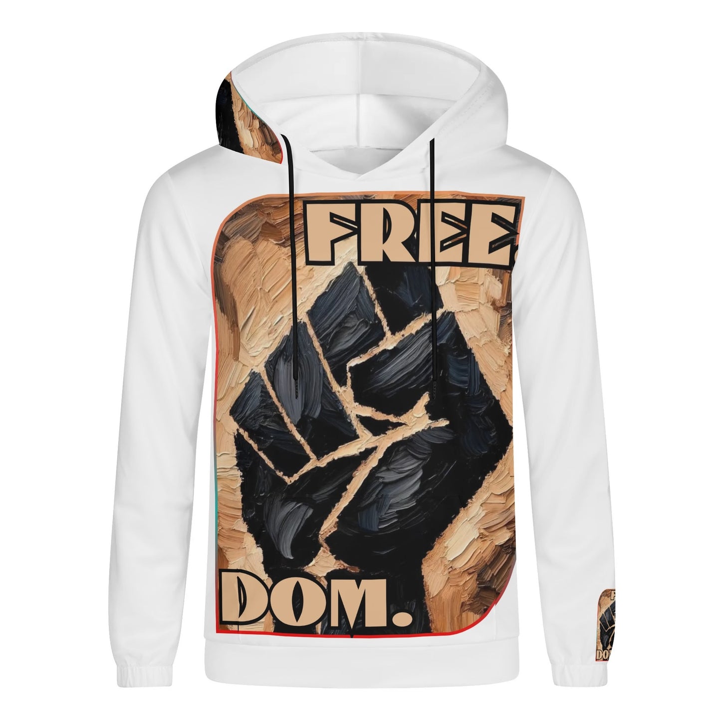 Mens Lightweight All Over Print Hoodie "Free.Dom"