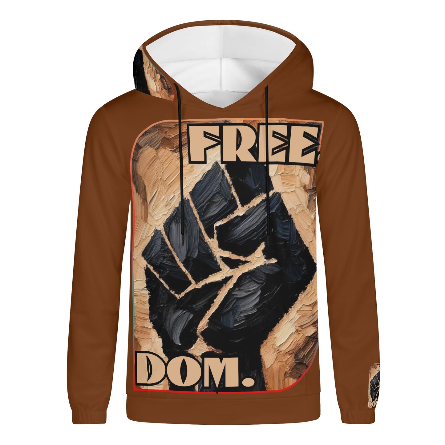 Mens Lightweight All Over Print Hoodie "Free.Dom"