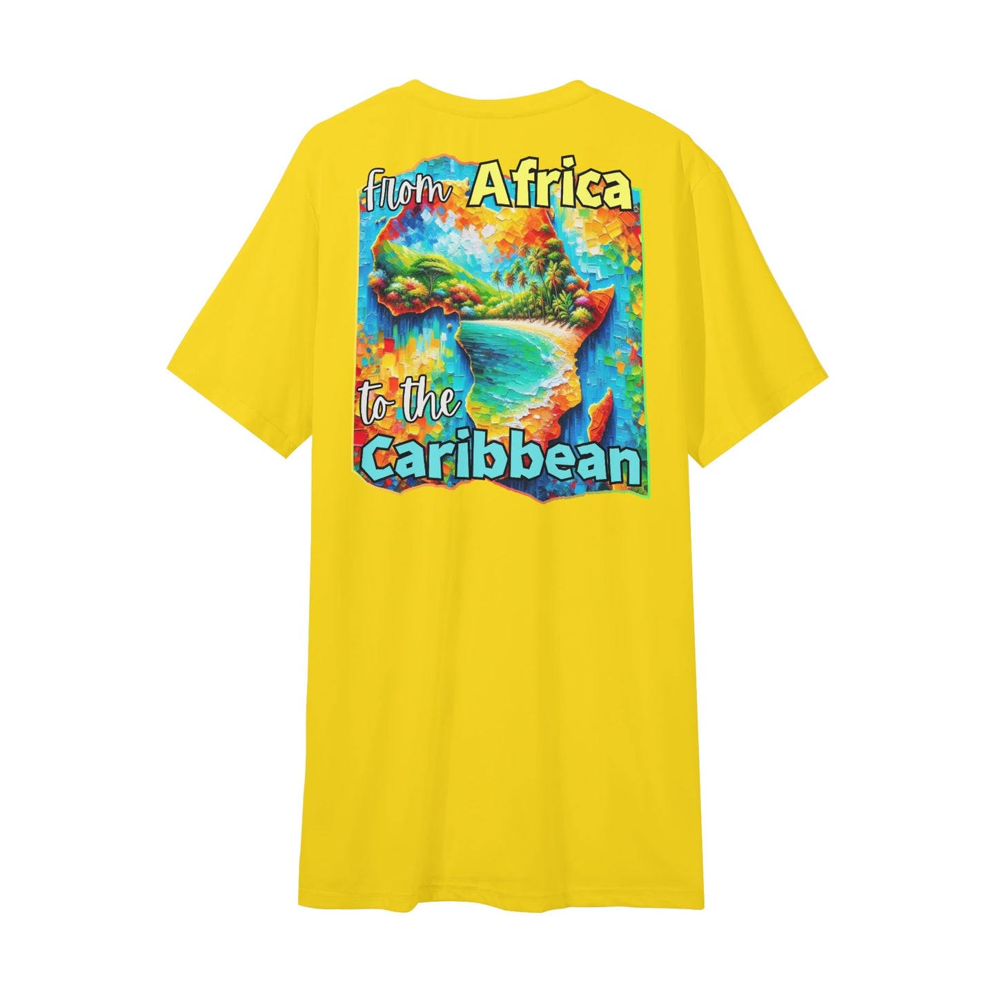 Mens Short Sleeve Soft Feel V-Neck "From Africa to the Caribbean"