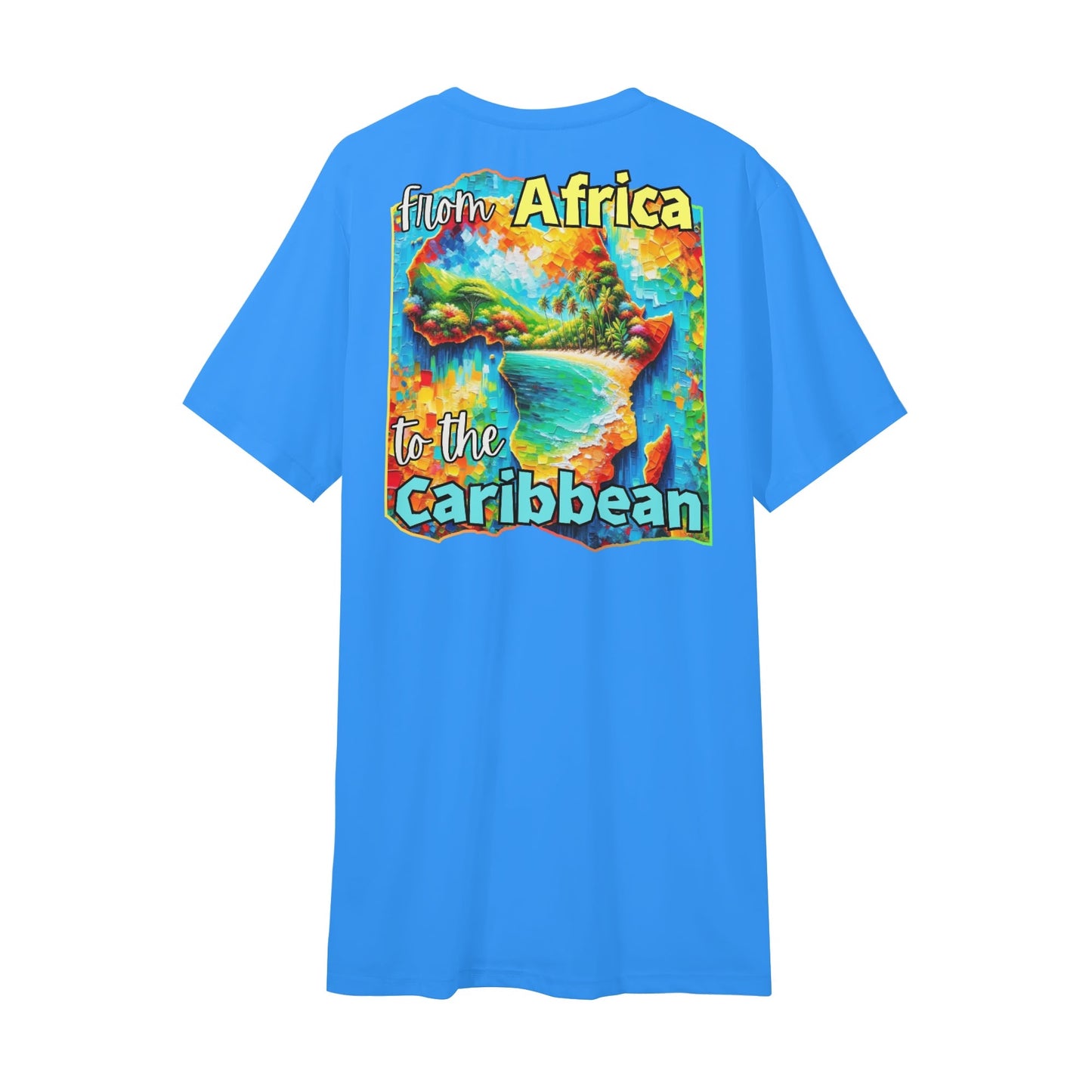 Mens Short Sleeve Soft Feel V-Neck "From Africa to the Caribbean"