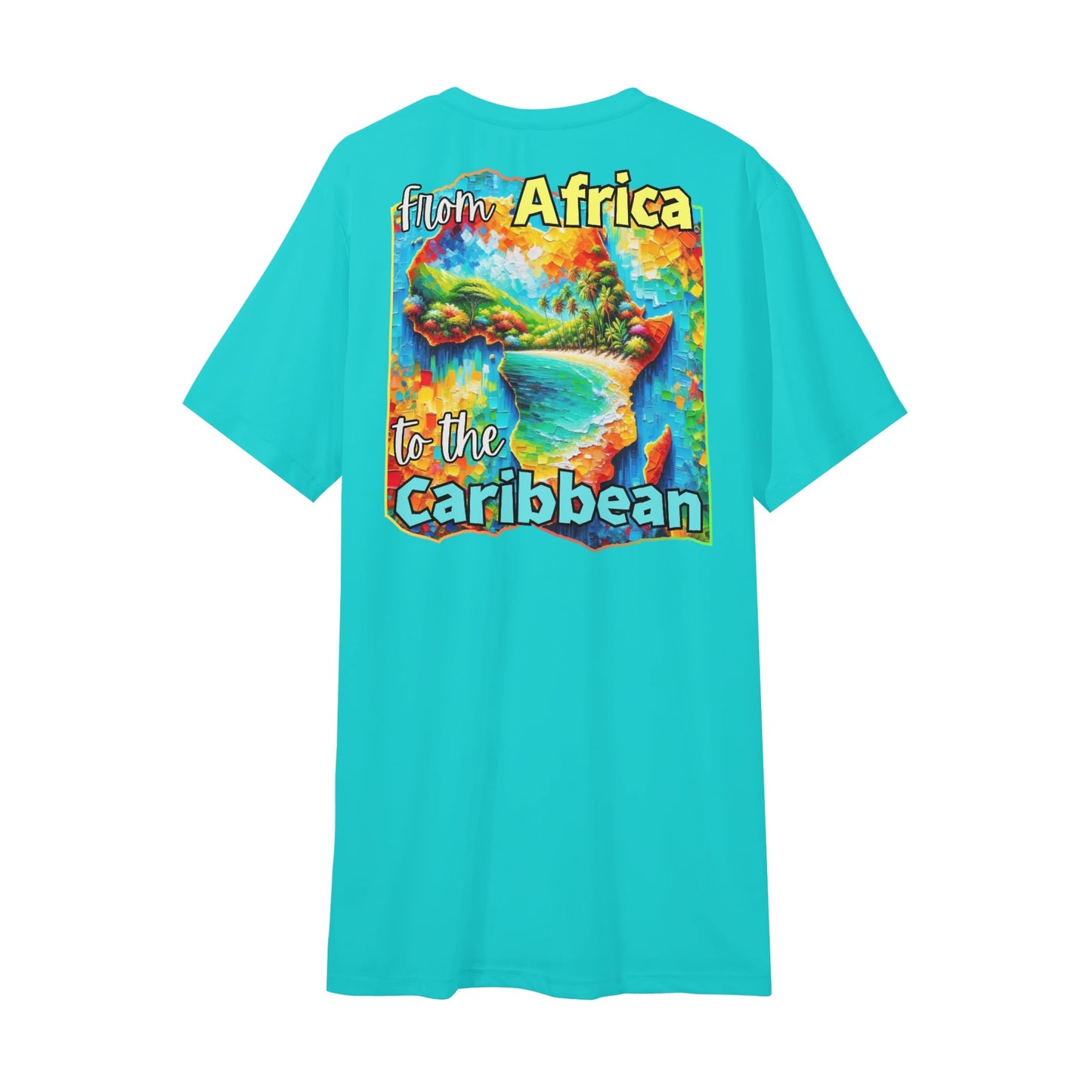 Mens Short Sleeve Soft Feel V-Neck "From Africa to the Caribbean"