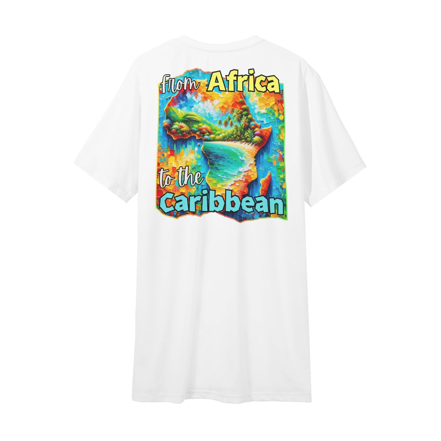 Mens Short Sleeve Soft Feel V-Neck "From Africa to the Caribbean"