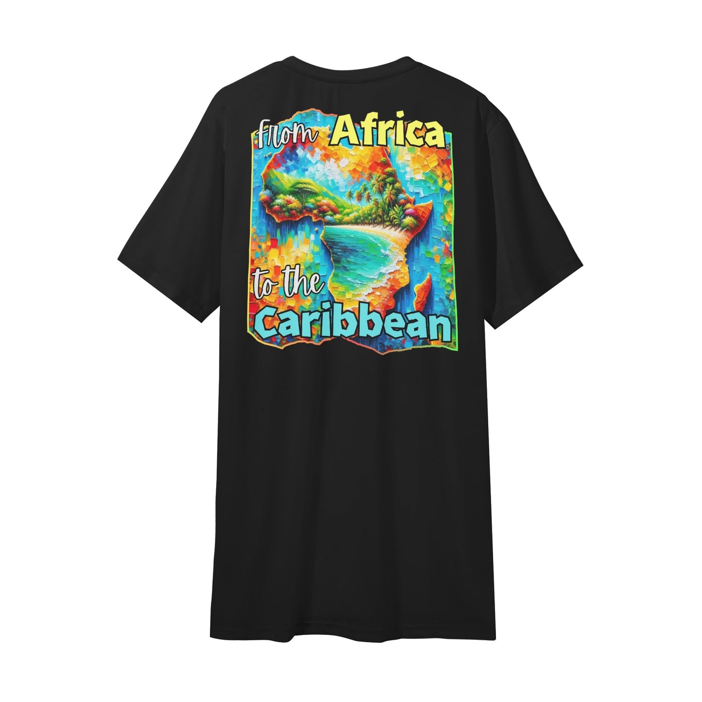 Mens Short Sleeve Soft Feel V-Neck "From Africa to the Caribbean"