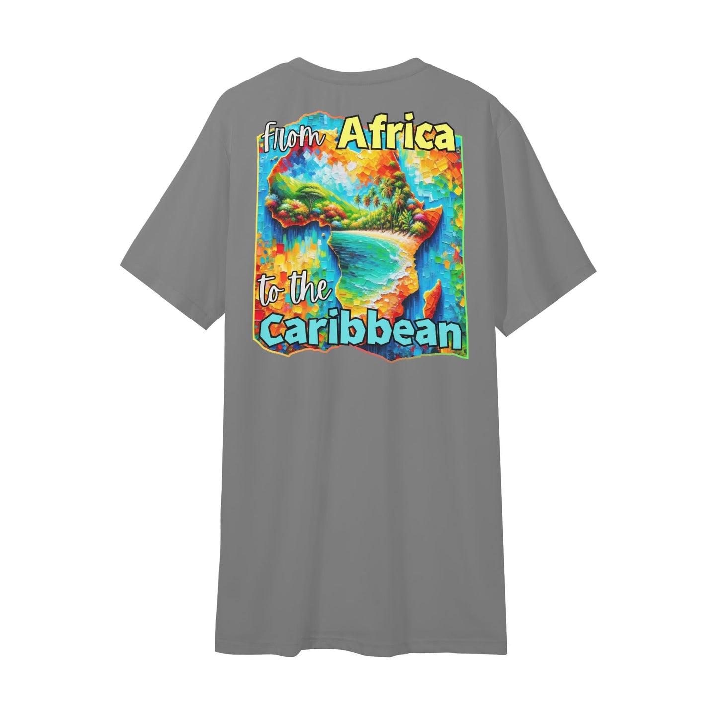 Mens Short Sleeve Soft Feel V-Neck "From Africa to the Caribbean"