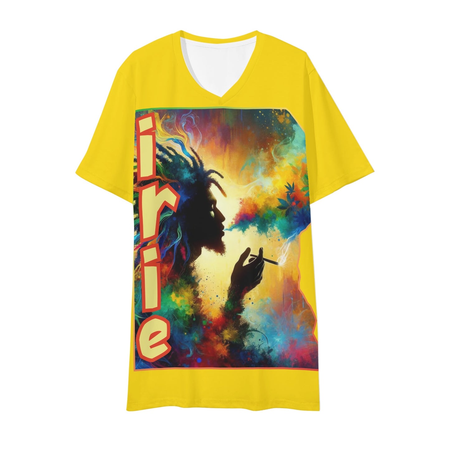 Mens Short Sleeve Soft Feel V-Neck T-Shirt "IRIE"