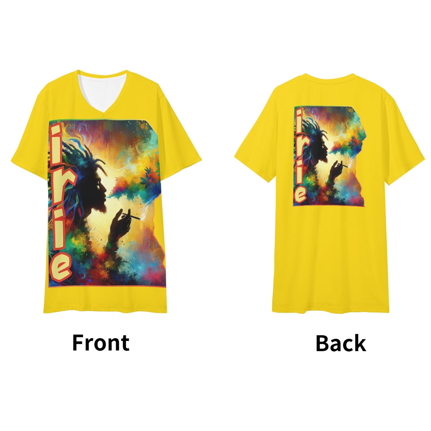 Mens Short Sleeve Soft Feel V-Neck T-Shirt "IRIE"