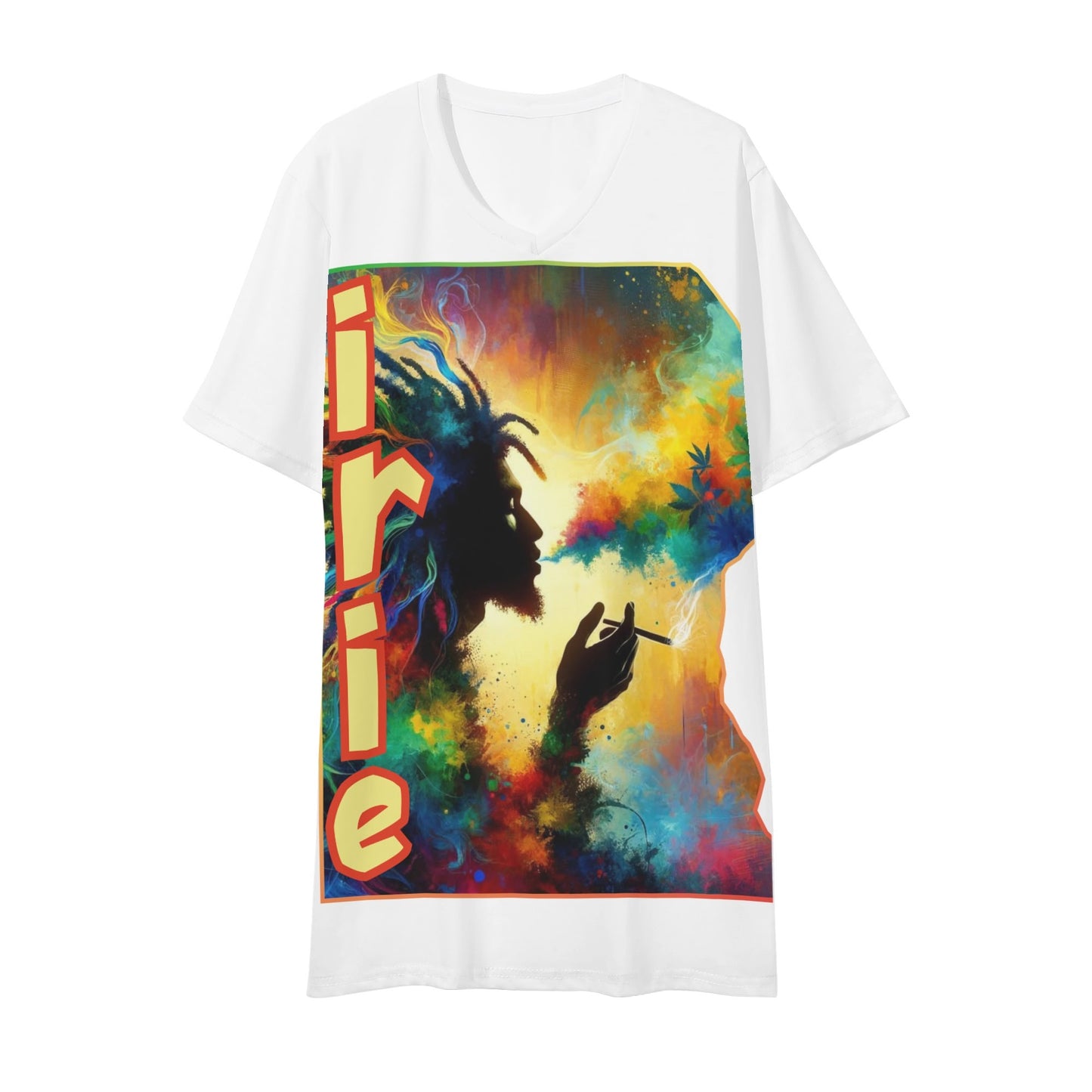 Mens Short Sleeve Soft Feel V-Neck T-Shirt "IRIE"