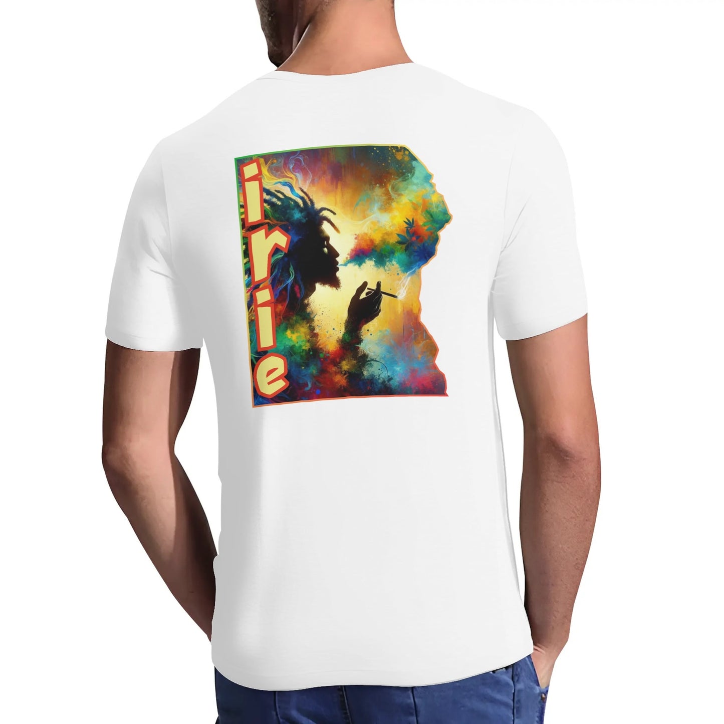 Mens Short Sleeve Soft Feel V-Neck T-Shirt "IRIE"